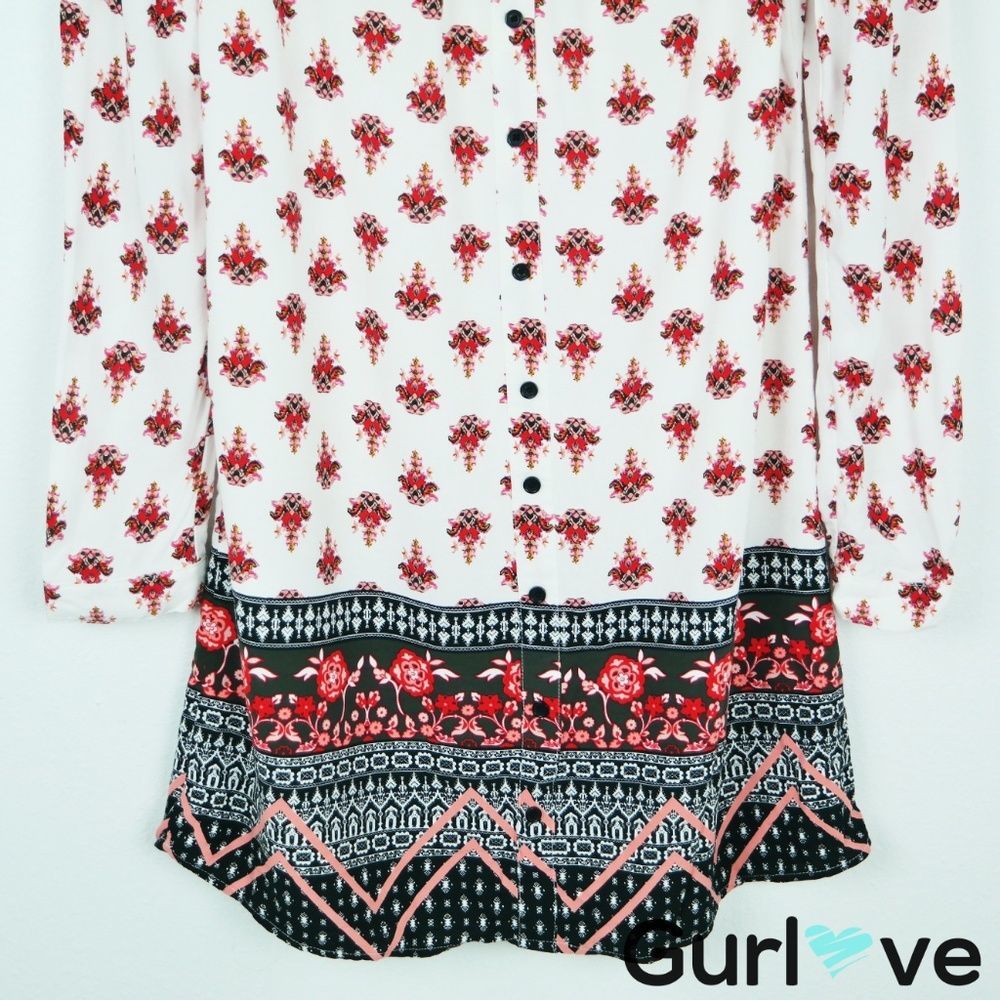 3/$25 Xhilaration Off The Shoulder Button Dress - Picture 4 of 6